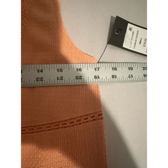 Frye Peplum Lace Trim Tank small Orange Retail $79 NWT - Picture 9 of 10